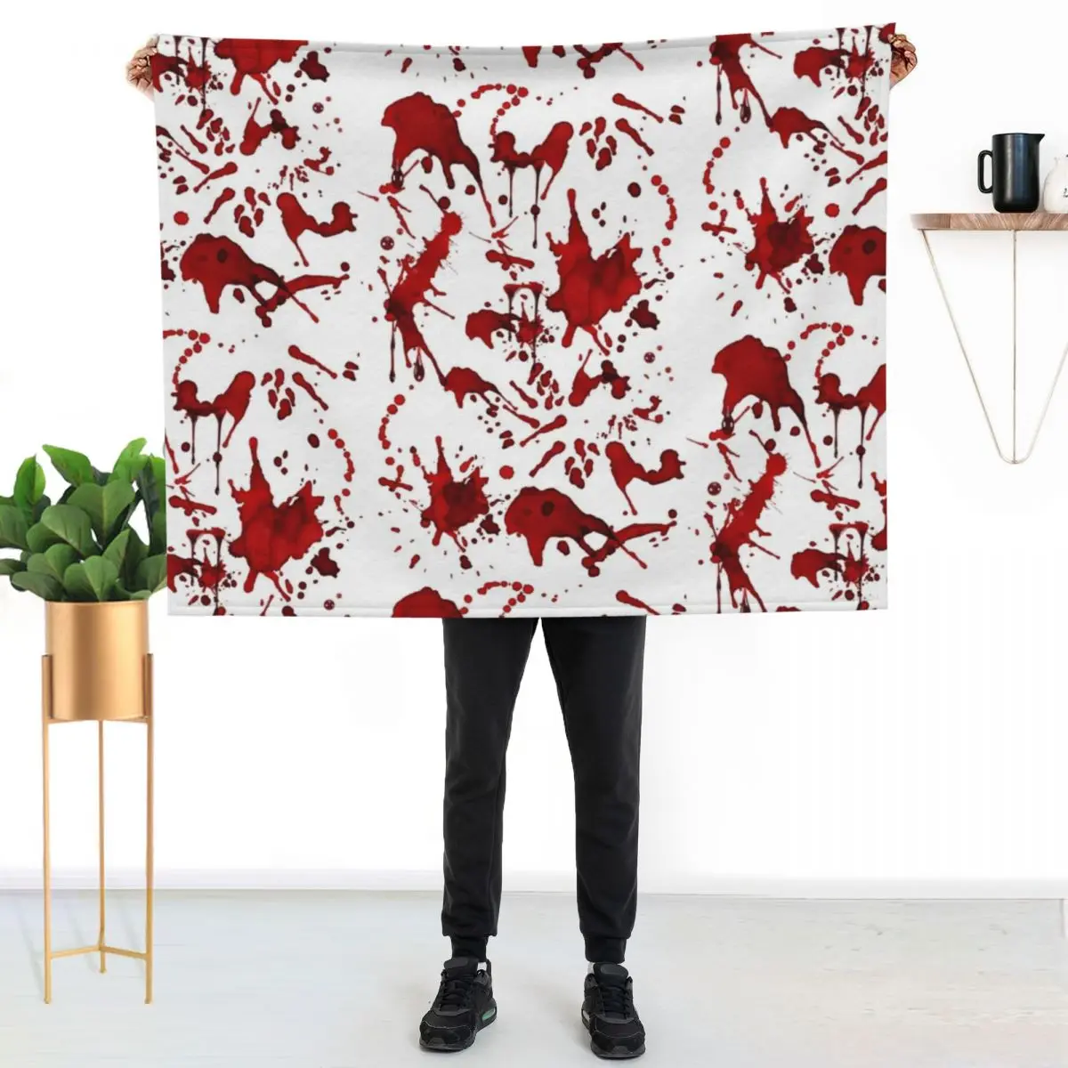 Blood Splatter Throw Blanket manga Tourist blankets ands Softest Warm Hair Blankets