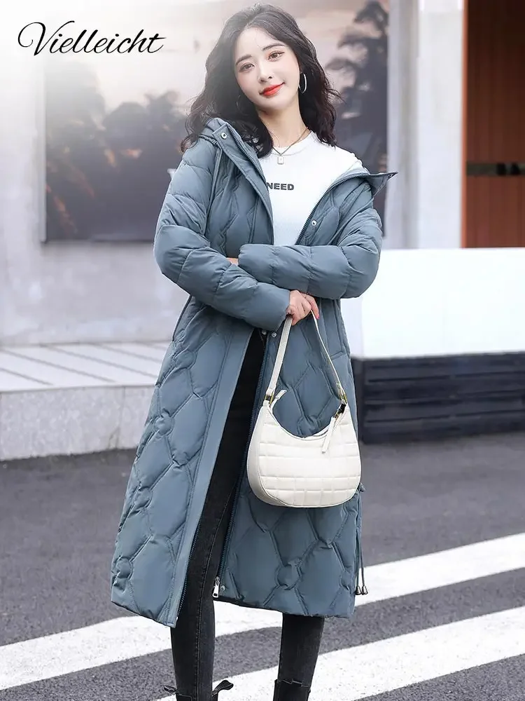 

Vielleicht 2024 New Parkas Women Winter Jacket Snow Wear Long Coat Hooded Warm Parka Female Hooded Cotton Padded Jackets Outwear