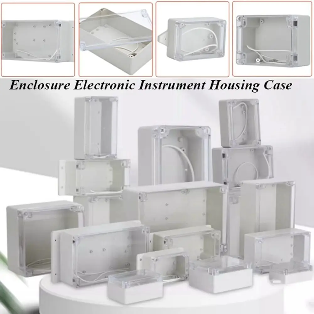 New Waterproof Outdoor Junction Box Transparent Plastic Enclosure Cover 10 Styles Electrical Project Boxes