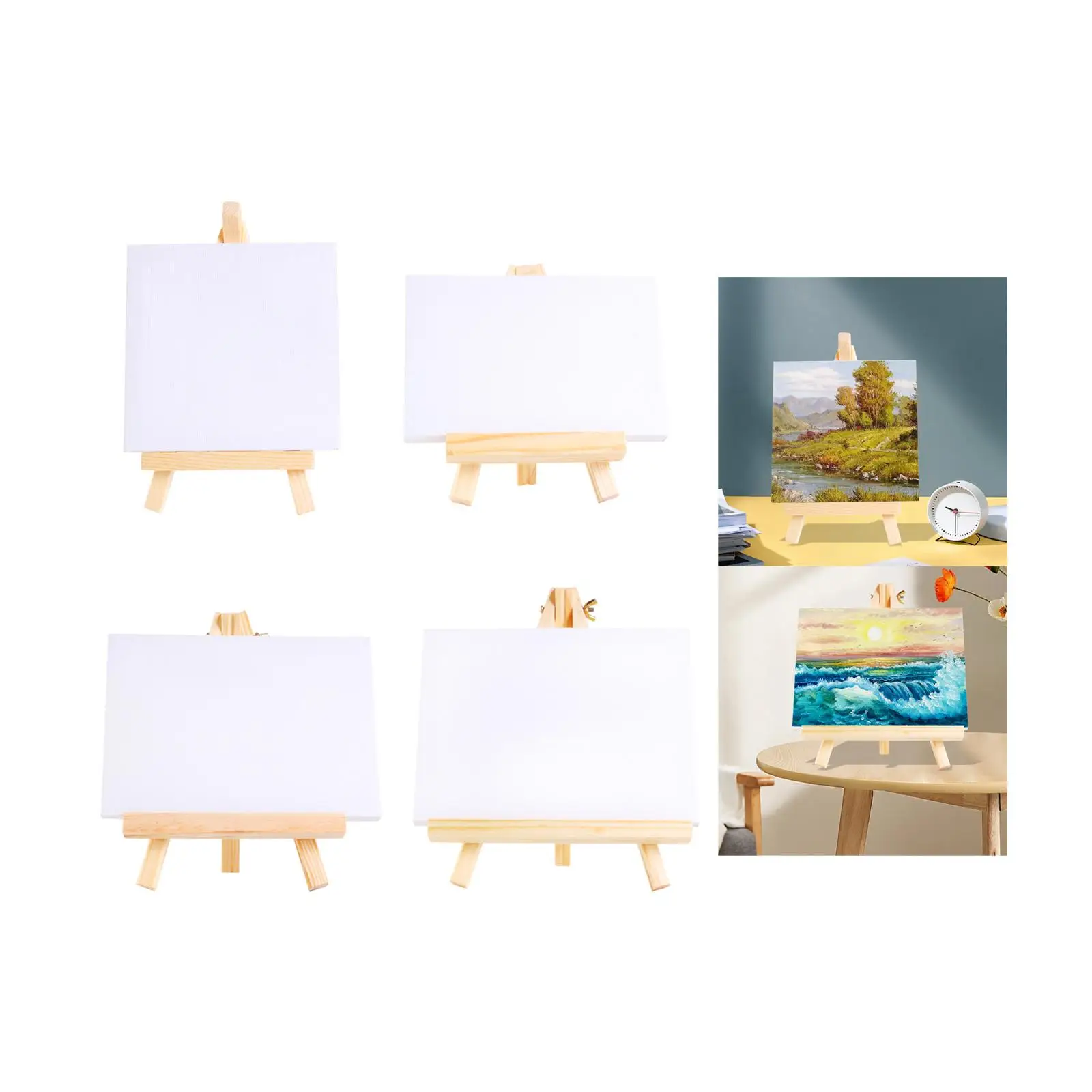 Mini Wood Easel Frame Children Painting Craft Display Tripod Easel Stand