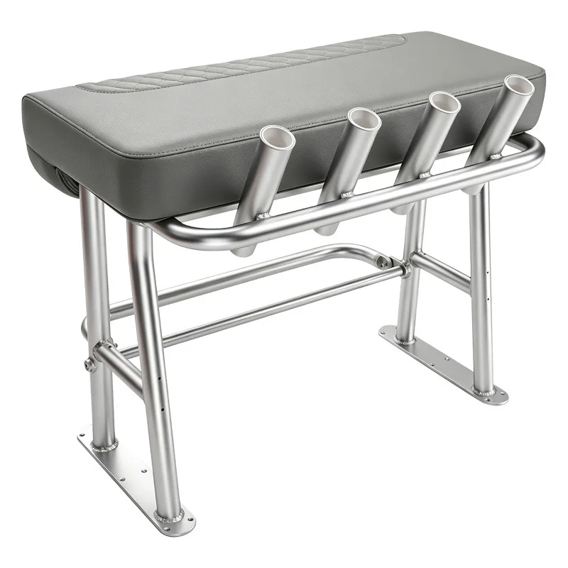 Aluminum alloy boat fishing chair with fishing rod seat yacht sea fishing thickened upholstered chair