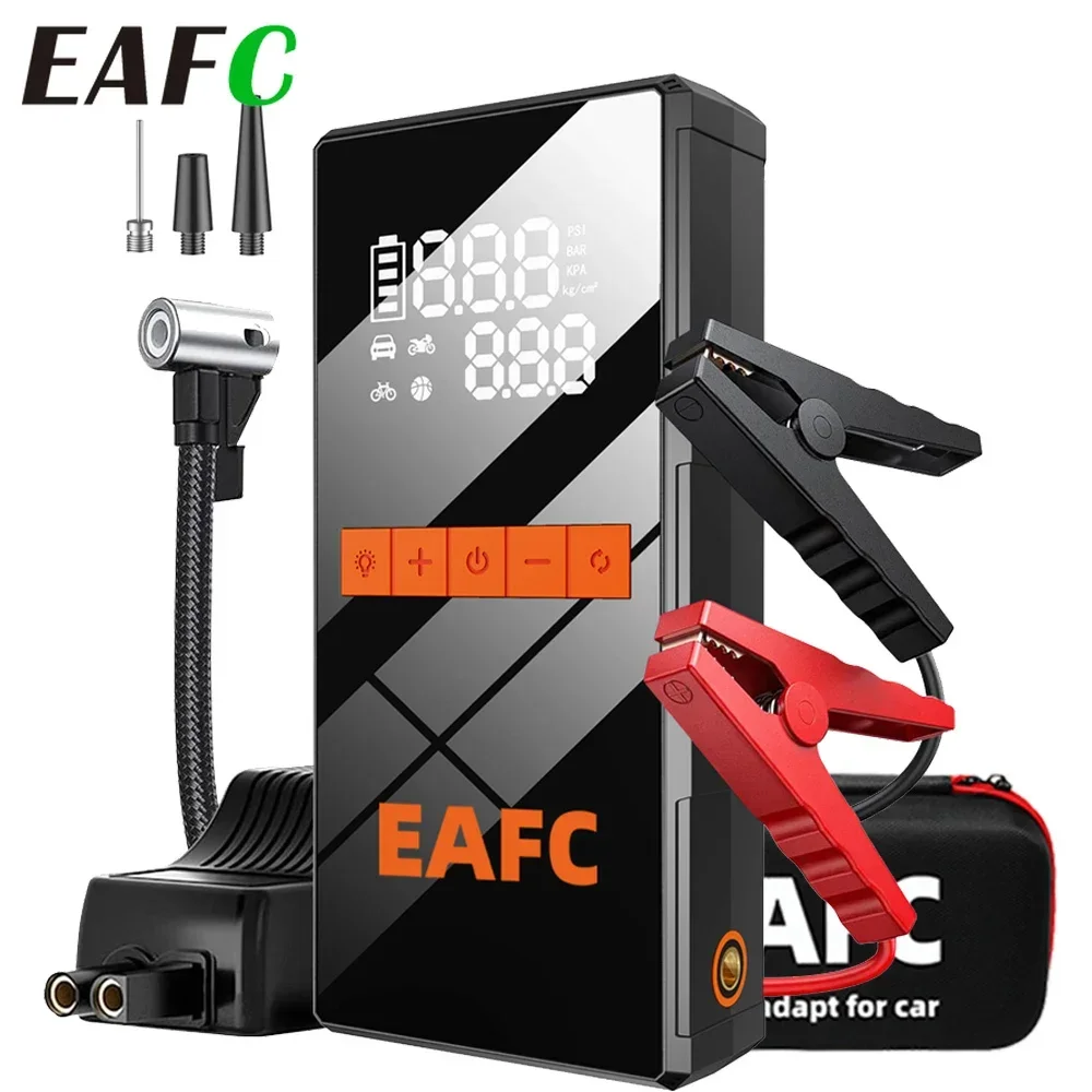 EAFC Portable 150PSI Air Pump1200A Car Jump Starter Power Bank Car Battery Emergency Boosters Starting Device Car Starter 2024