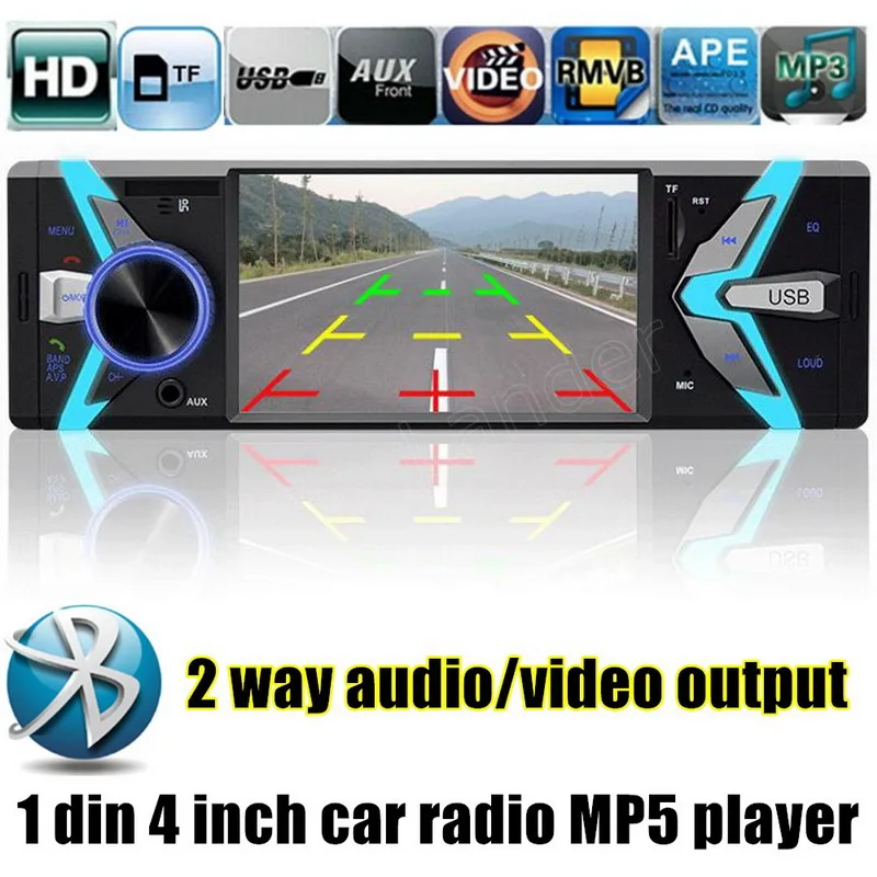 

4 Inch 1 Din Car MP5 Player Bluetooth FM USB TF Rear Camera Input 45Wx4 For Universal Car CW9702