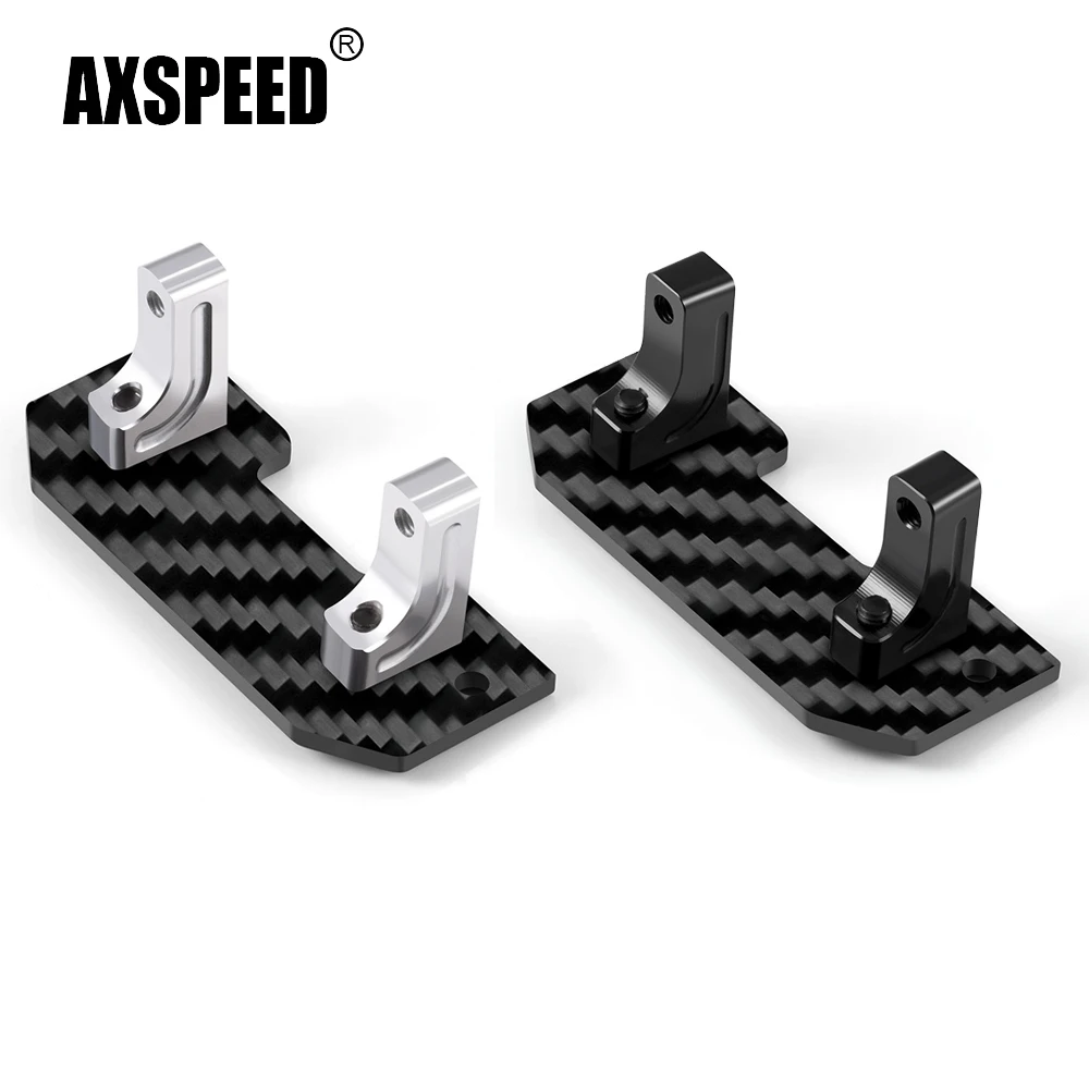 AXSPEED Carbon Fiber Plate w/ Aluminum Alloy Servo Mount for Axial SCX10 1/10 RC Crawler Car Truck Replacement Parts Accessories