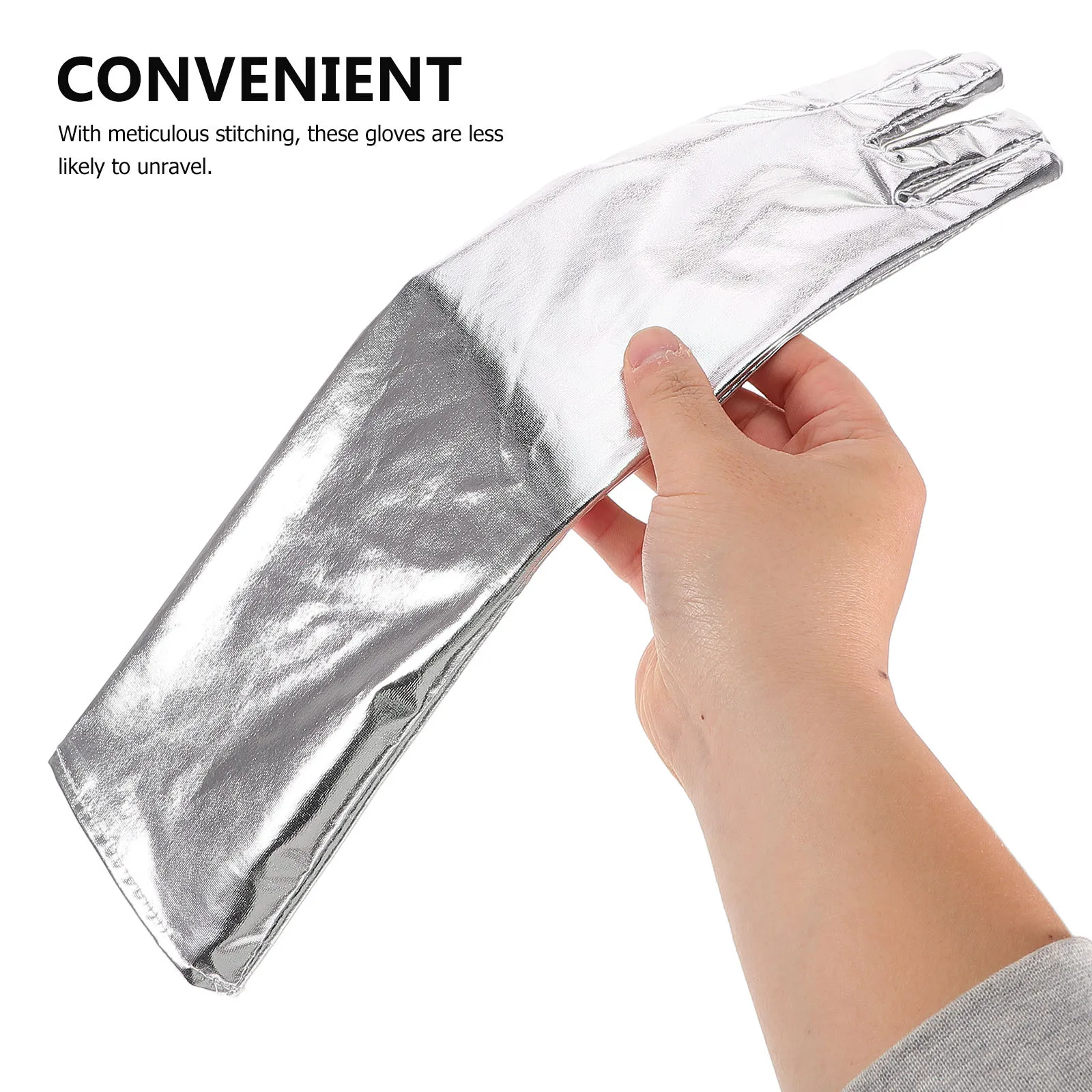 1Pair Shiny Metallic Elbow Length Gloves Patent Mid-Length for Stage Performances Costume Accessories Evening Party