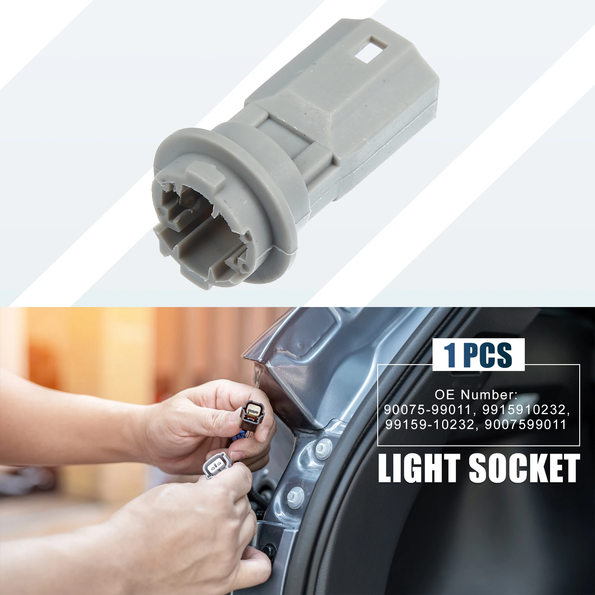 X Autohaux-marcador de matrícula, Conector de bombilla para Scion TC 2005-2016, Toyota Corolla, Toyota Land Cruiser