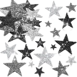 4PCS Iron on Patches Star Appliques Rhinestone Star Patches Glitter Star Patches Appliques for Clothing Jeans Repair Decoration