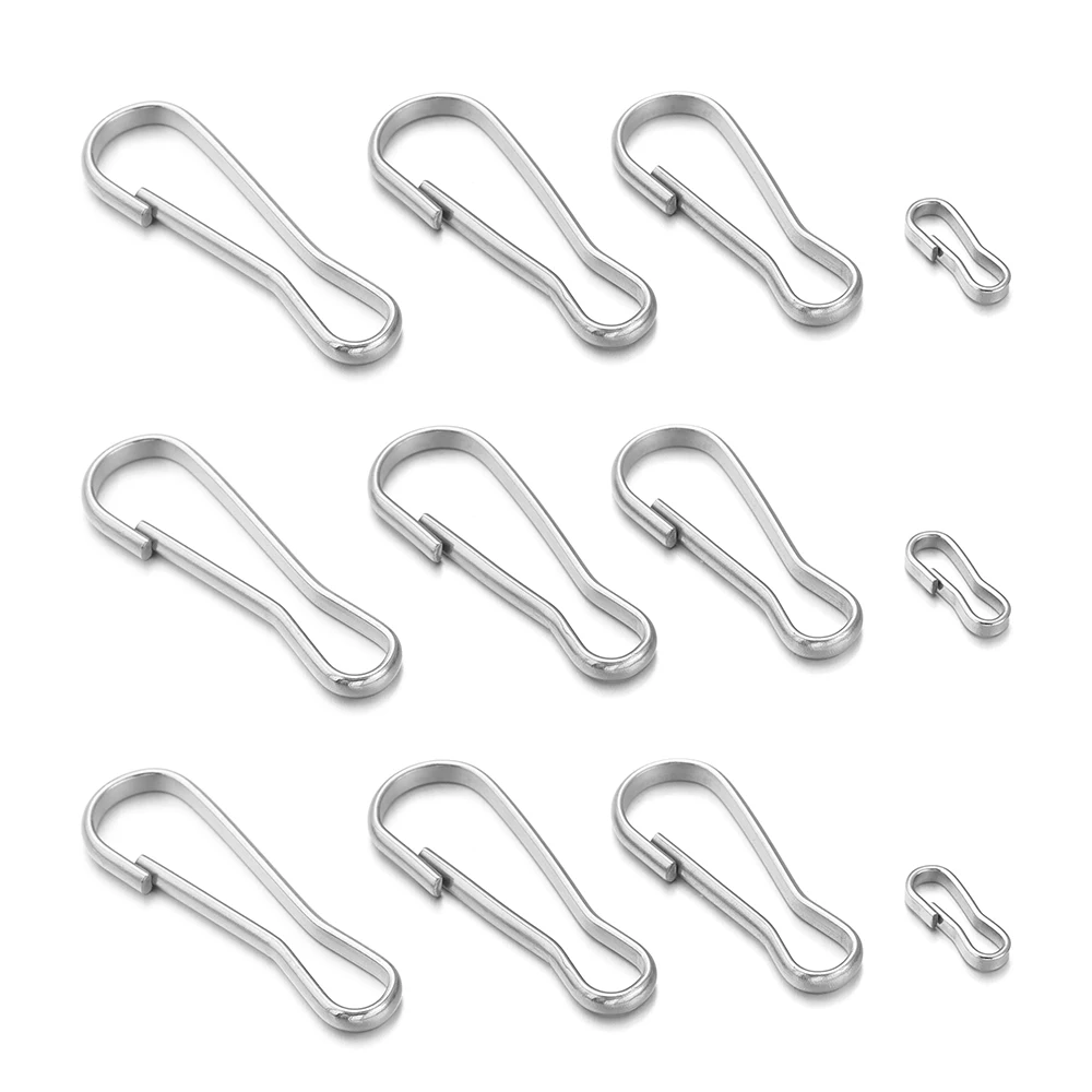 30-50 Stück/Los, Karabinerhaken aus Edelstahl mit Federmechanismus, Kürbis-Form, Verschlüsse für DIY-Schlüsselanhänger, Geldbörsen und Ausweiskarten – Detail 2