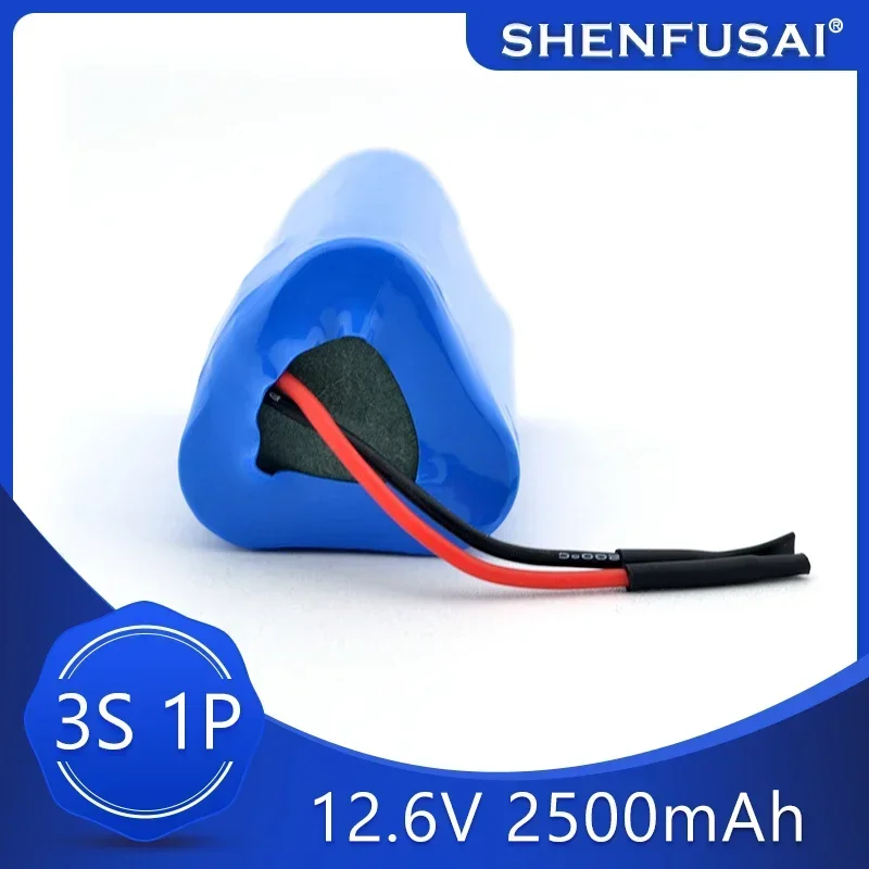 SHENFUSAI 12V 3S1P 12.6V/1.1V 2500mAh 18650 lithium-ion battery pack with 5A BMS for backup power TV camera