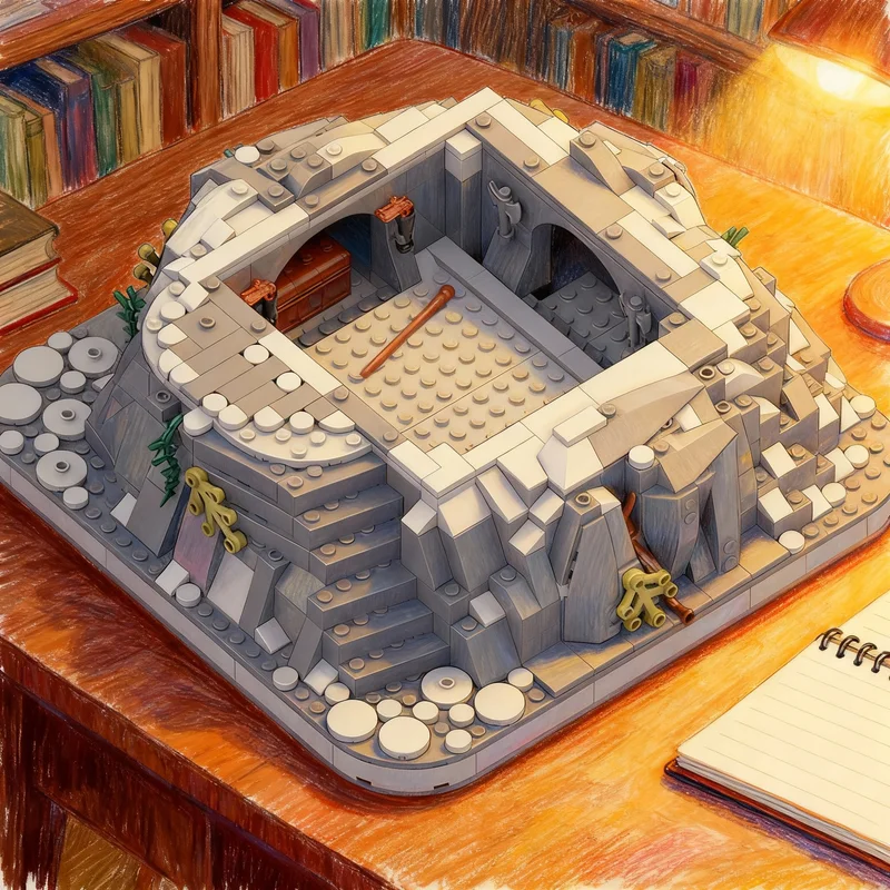 

Набор для сборки замка MOC Rock Base 16 (548 деталей) с подвижными минифигурками, креативный конструктор, подарок, декор для демонстрации, премиум-качество