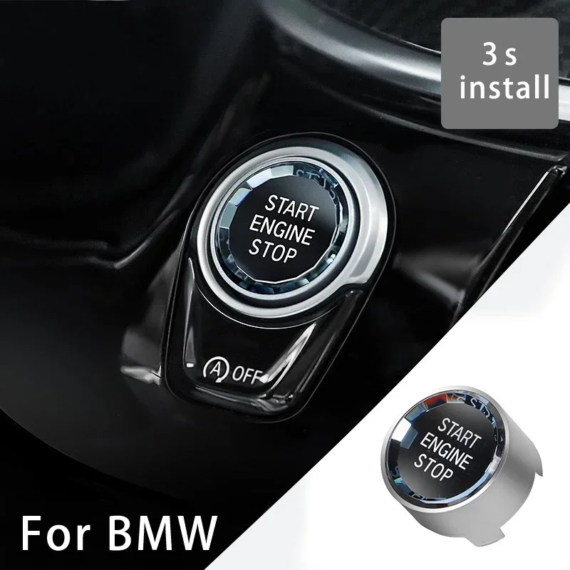 For BMW F30 F10 F20 F25 F32 F36 F35 G38 X3 F26 G30 G20 Car Engine Start Stop Switch Button Crystal Car Modification Sticker