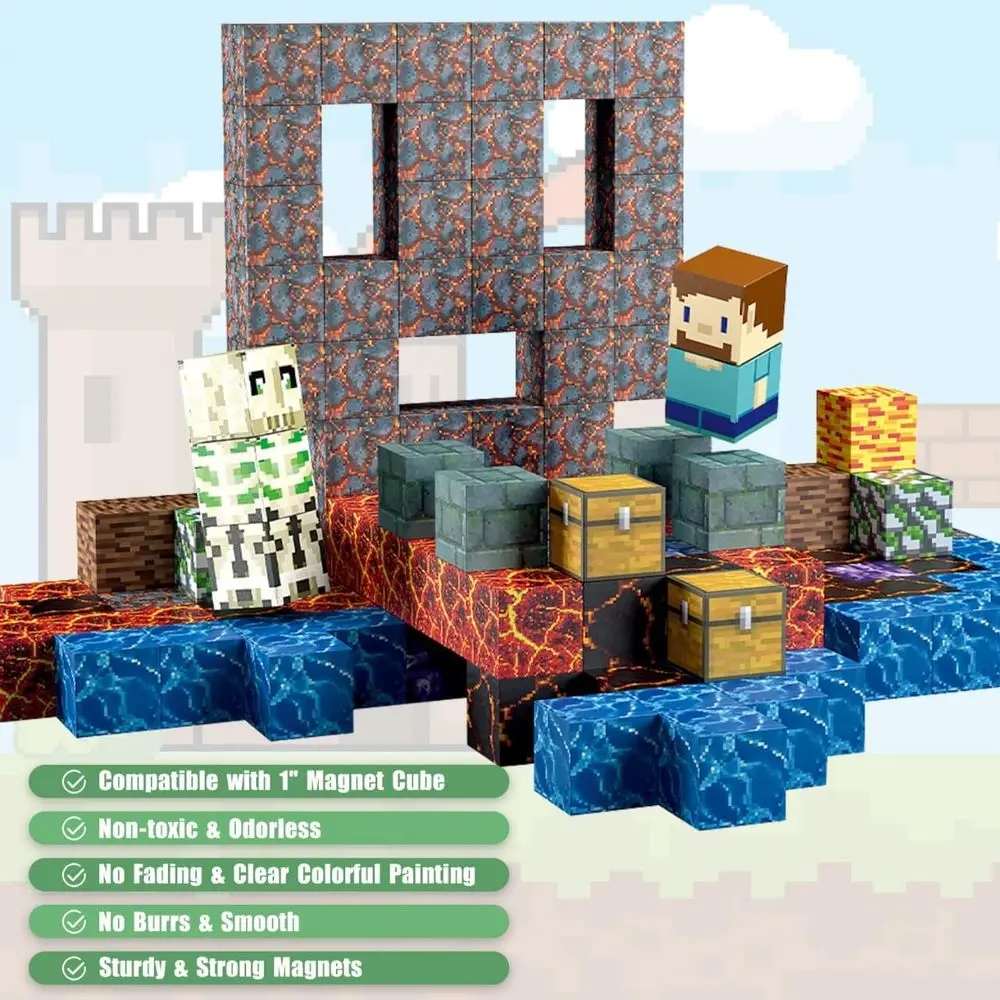 Set di blocchi magnetici per bambini, giocattoli STEM da 213 pezzi, ideali per ragazzi e ragazze dai 3 anni in su, regalo perfetto per il compleanno o il Natale