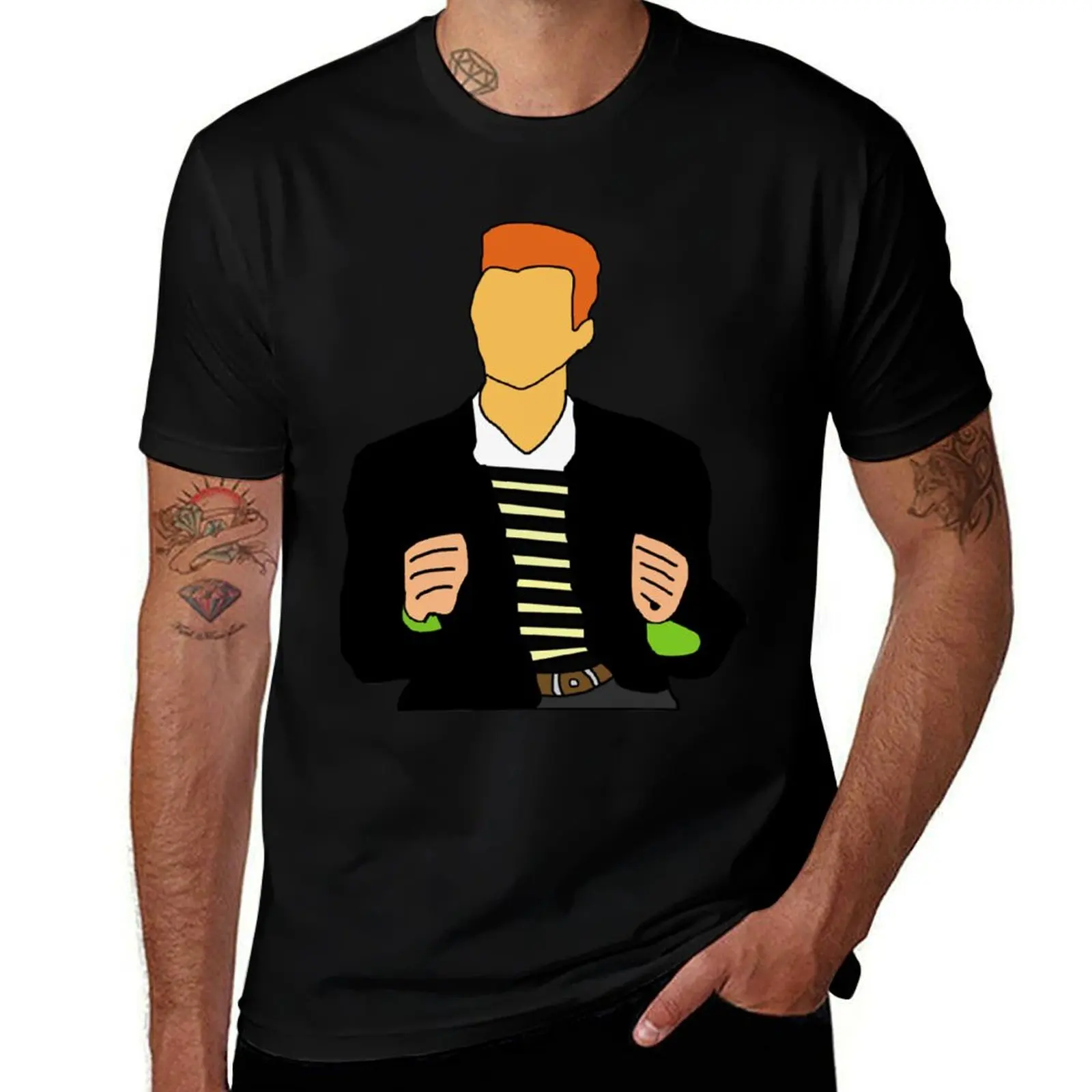 

Retro Rick Roll Rick Astley Never Gonna Give You Up Halloween T-Shirt baggy shirts summer top workout shirts for men