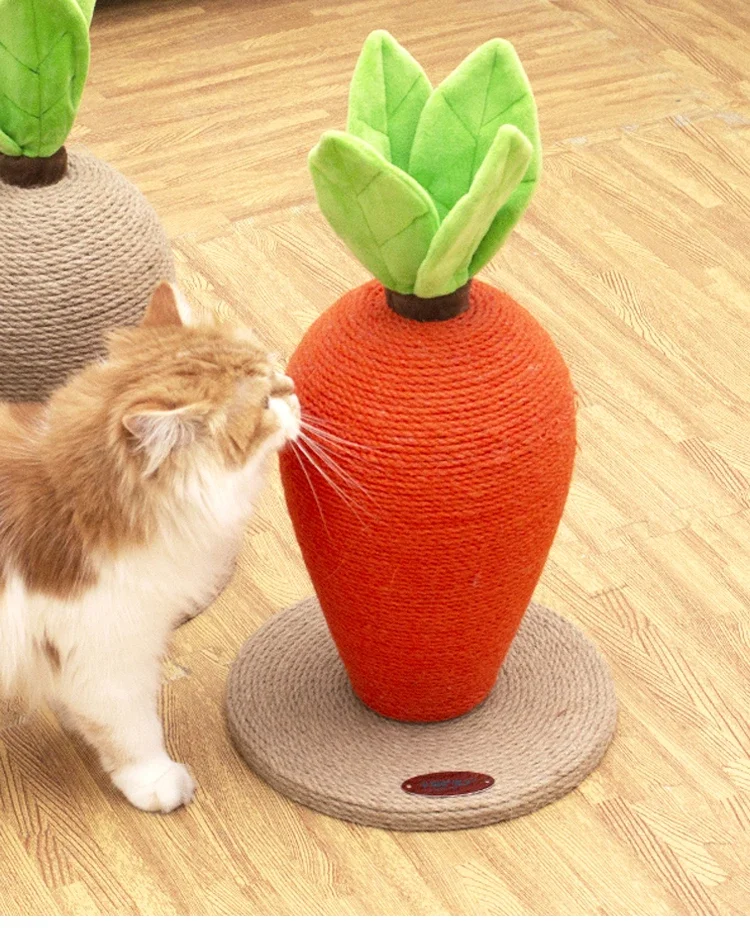 Manufacturer Wholesale Cute Carrot Shape Sisal Cat Scratcher Toys - view 6