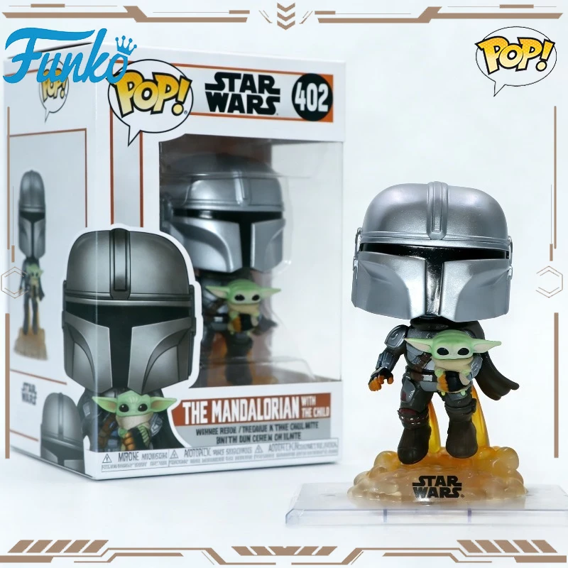 

FUNKO POP Original Genuine STAR WARS THE Mandalorian 402 Action Figure Toys for Boys Girls Gift Collectible Model Ornaments