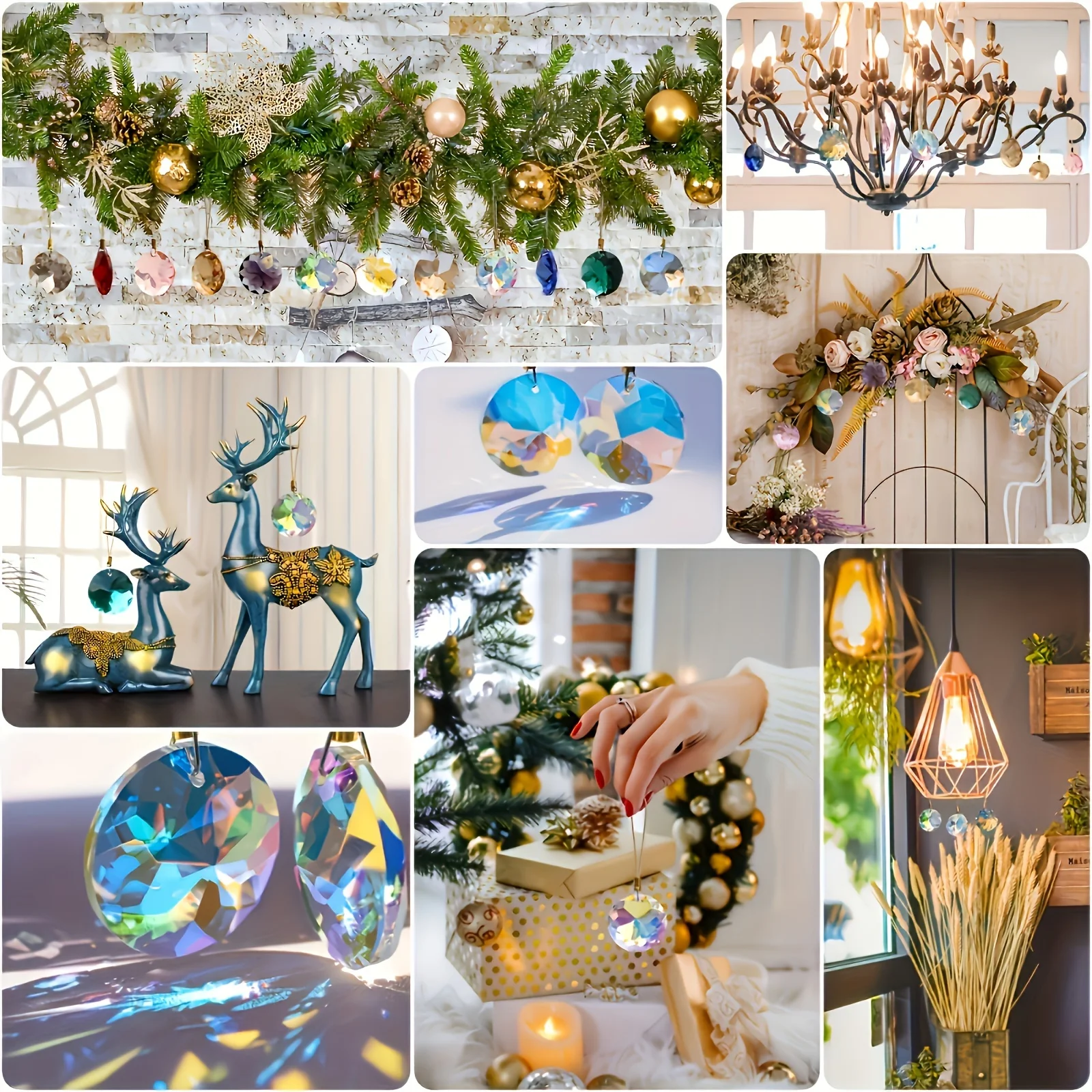 12 Stück Glas-Kristallkugeln, 30 mm Durchmesser, Weihnachtsbaum-Dekorationen, Weihnachtsgeschenke, ohne Geschenkbox, das perfekte Geschenk. – Detail 2