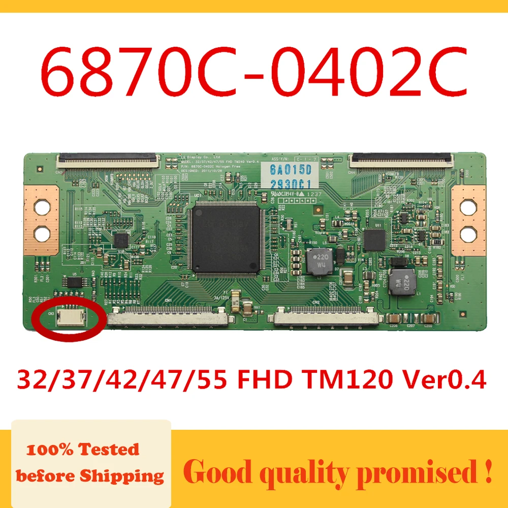 6870C-0402C T-CON BOARD for TV ...etc. 32/37/42/47/55 FHD TM120 Ver0.4 Replacement Board Tcon 6870C 0402C Free Shipping