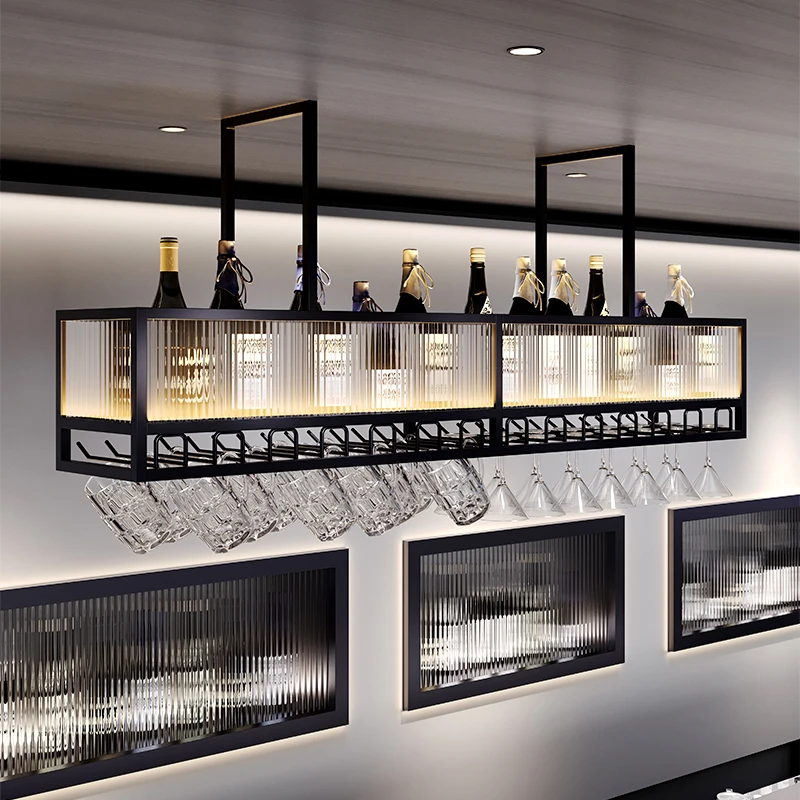 

Modern Hanging Bar Cabinet Cocktail Liquor Wall Mounted Storage Wine Cabinets Corner Cellar Mueble Para Vino Bar Accessories