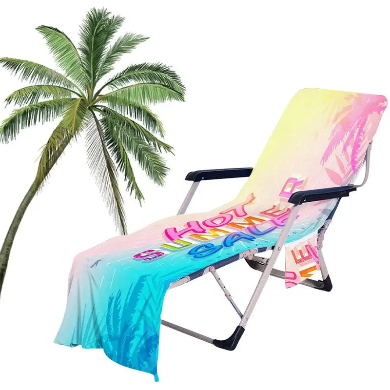 

Lounge Chair Towel Cover Beach Chair Towel Wrap Side Pocket Design Chair Protection Tool For Most Lounge Recliners And Pool