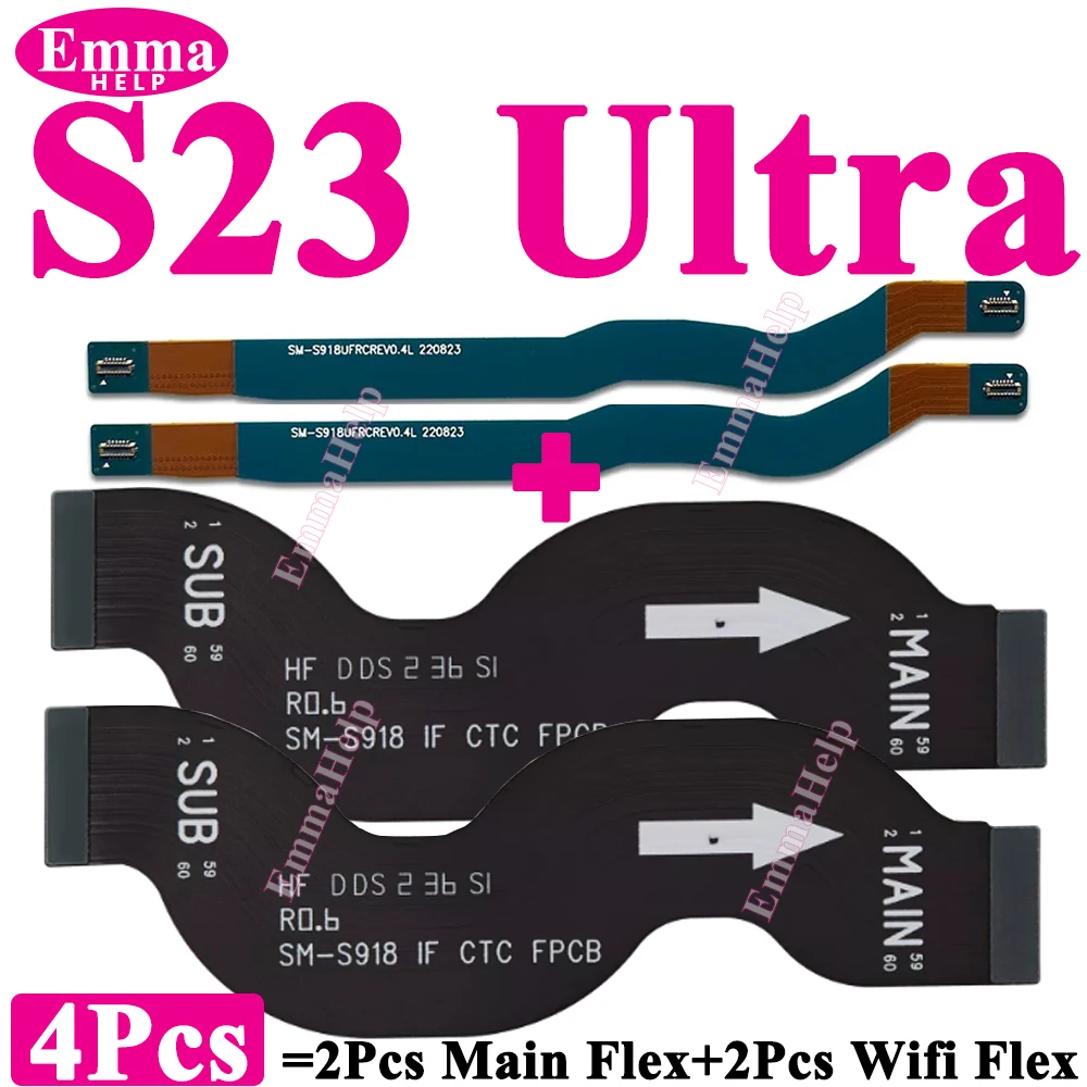 4pcs Motherboard Connect Flex For Samsung Galaxy S20 S21 S22 S23 S24 Plus S25 Ultra Wifi Signal Connect Mainboard Flex Cable