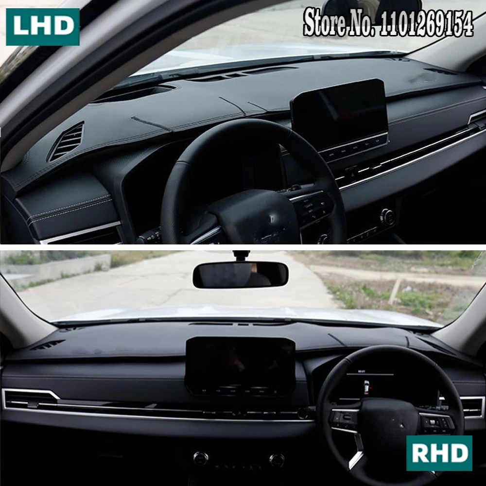 

Кожаный замшевый чехол для приборной панели, коврик для приборной панели, ковер, автомобильные аксессуары для Mitsubishi Outlander PHEV 2022 2023 2024 2025