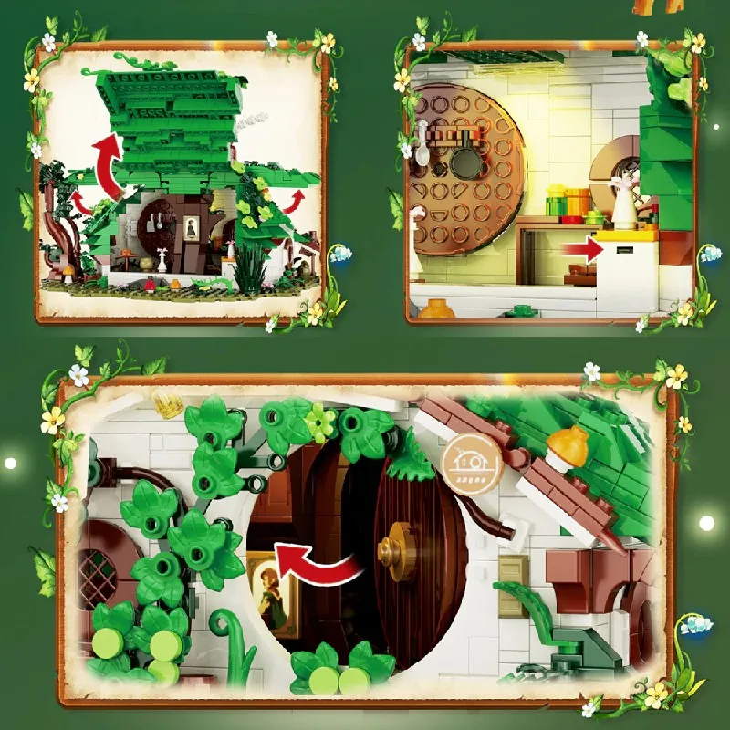  1088 قطعة مجموعات مباني منزل القزم الصغير مدينة العمارة وحدات بنة التجمع أطقم منمذجة هدية الكبار #5