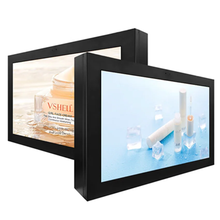 Spedizione gratuita 55 pollici montaggio a parete 3500 nit Android wireless IP65 display pubblicitario TV esterna impermeabile