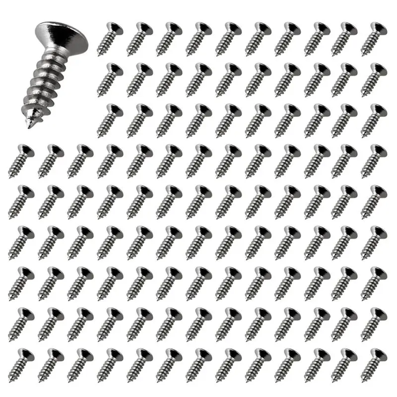 NALFI-250X Guitar Bass Screws Parts For Scratchplates Pickguard, Silver