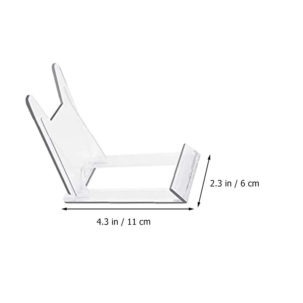 

8 Pcs Porcelain Plate Holder Stand Display Bowl for Dish Clear Stands Holders Deep Organizer Cabinet Rack