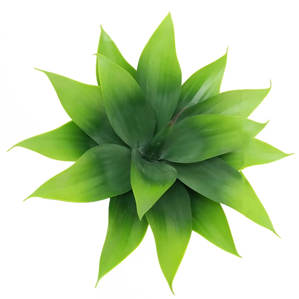 

Green Agave Artificial Plant Plastic 12/15 Leaves Simulation Plant Photo Props Accessories Faux Agave Leaves