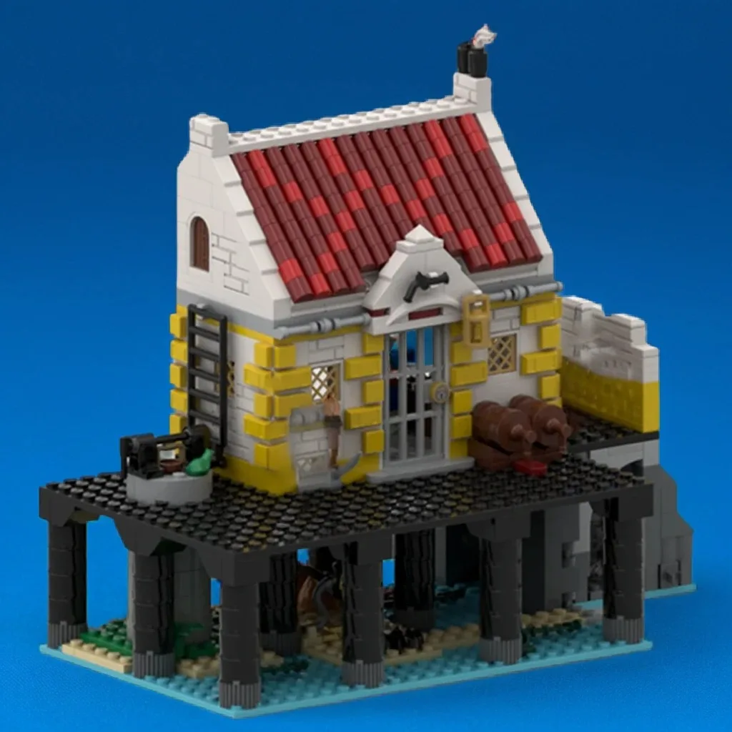 

NEW 744PCS MOC Pirate Sailing Expansion El Dorado Courtyard Model DIY Creative Ideas Building Blocks Birthday Gift Display Home