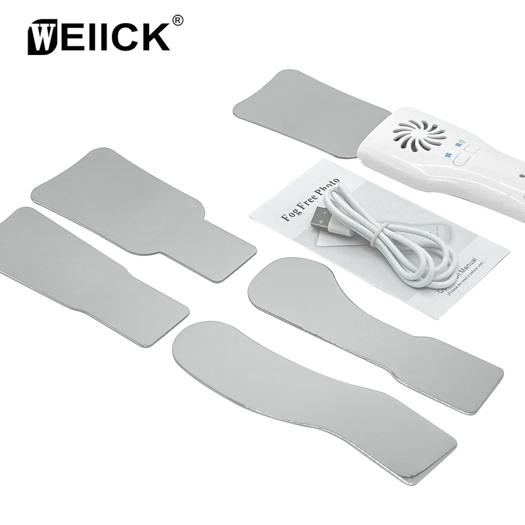 WellCK Dental Automatic Defogging Mirrors Oral Photography Orthodontic Reflector Glass for Buccal Lingual Picture Dentist Tool