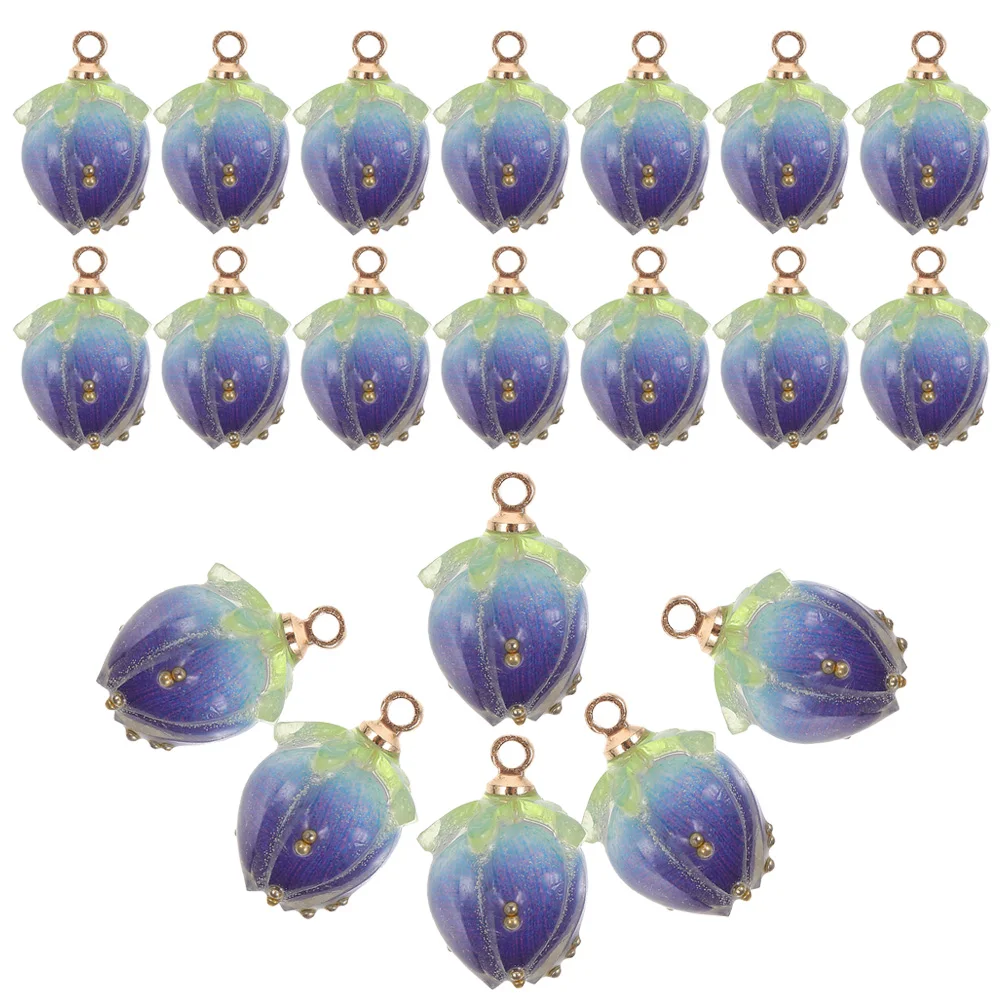 

20 Pcs Resin Earring Pendant Hanging Ornaments Flowers Charm Jewellery Charms for Making Braclet Necklace