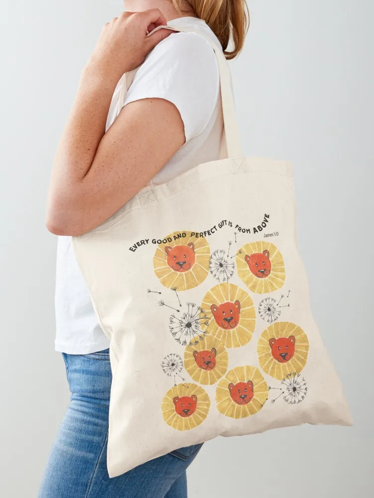 

Scripture Inspired Watercolor Dandelions - Every Good and Perfect Gift is From Above James 1:17 Tote Bag shopper bag women