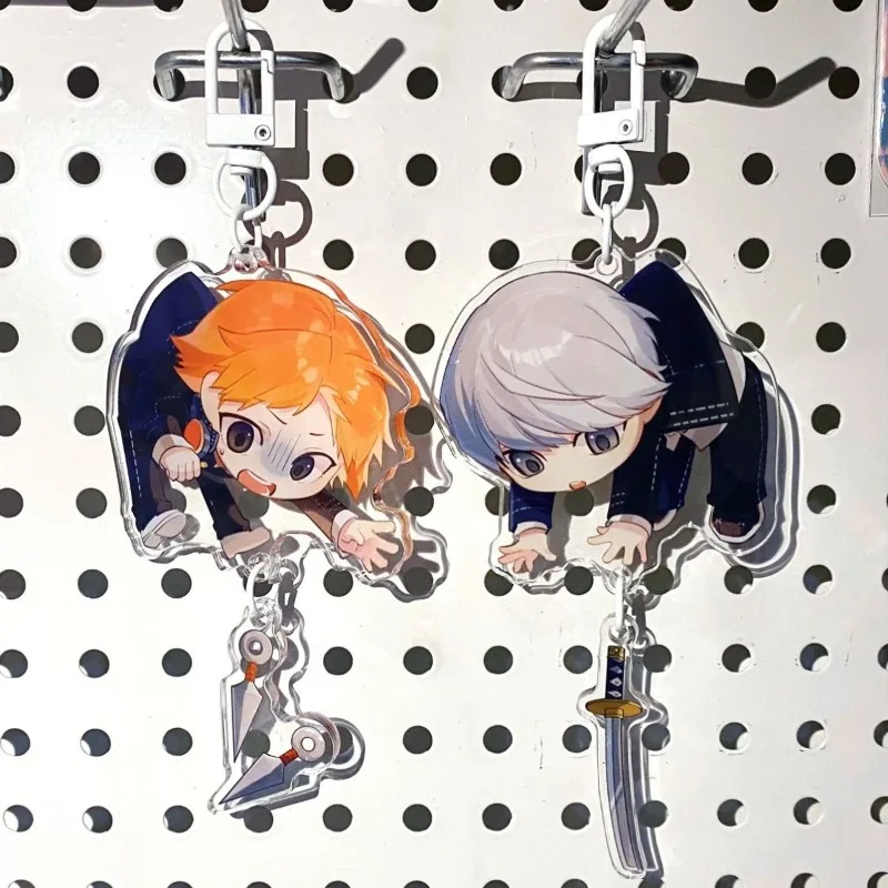 

Persona Anime Keychain Amamiya Ren Key Chain Bags Keyring Car Pendant Kids Friends Gift for Fans Collection Ornament Cosplay