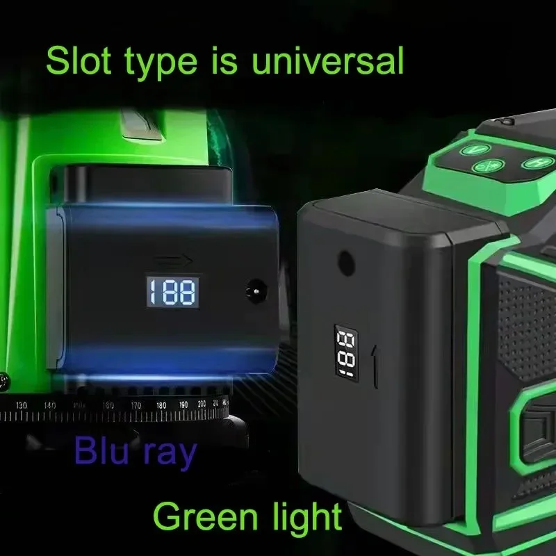 Universal Level Lithium Battery 13600mAh 6800mAh Infrared Green Light Push Lithium Digital Display Level Rechargeable Battery