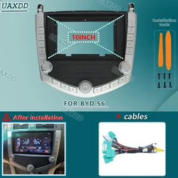 FOR 2011-2014 FOR BYD S6 10.1INCH Car Radio Android Stereo audio screen multimedia video player navigation cables Harness frame