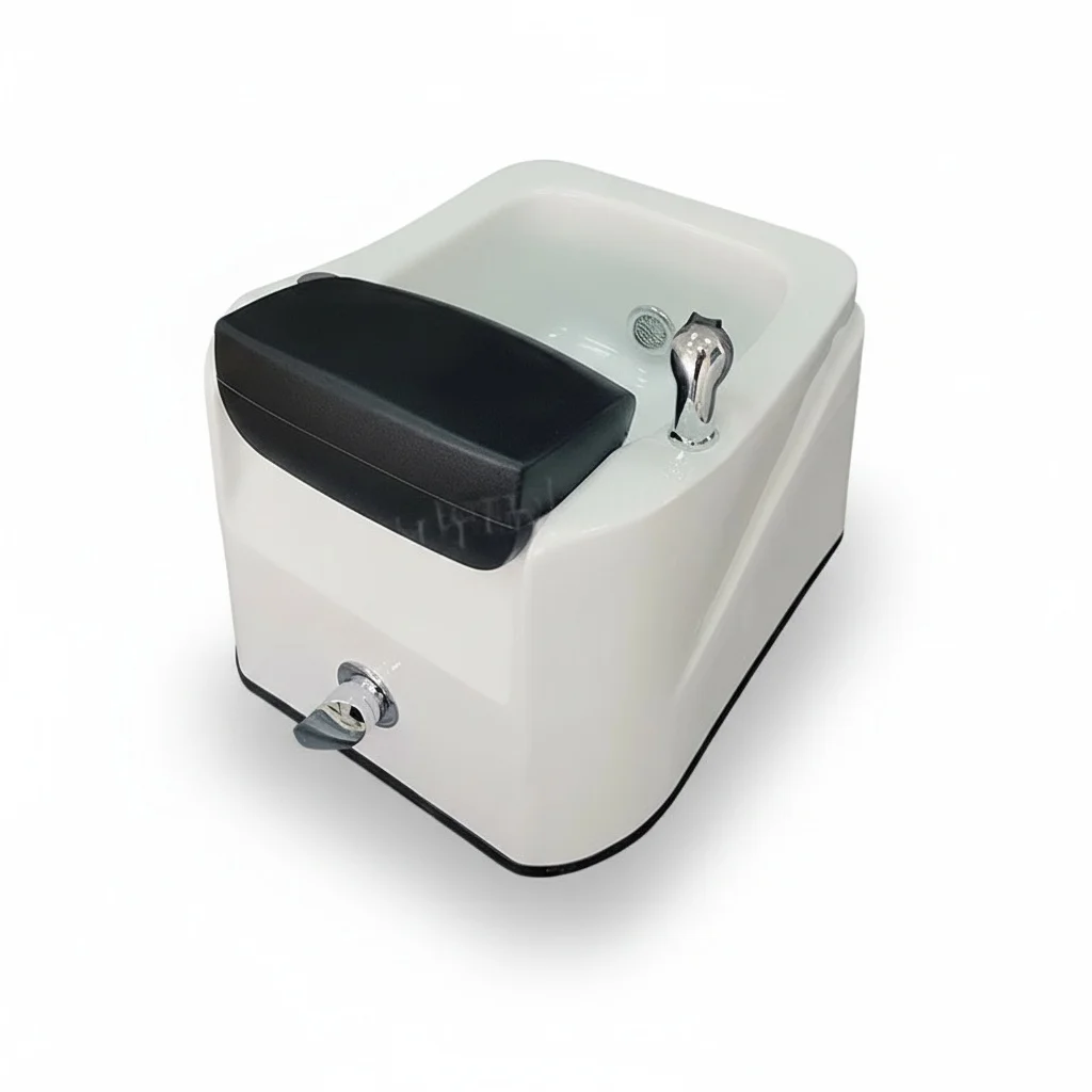 

Pedicure Sink Bowl, Acrylic Fiberglass 570x570x330mm Foot Spa, Portable Foot Bath, Whirlpool Massage Tub, Salon Equipment