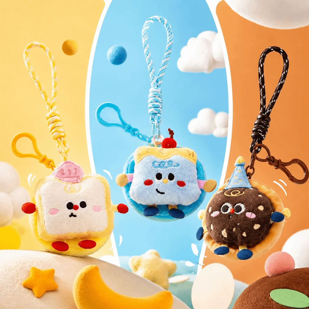 Cute Cartoon Design Coin Purse Food Shaped Creative Style Keychain Bag Charm Material Small Wallet Keychain Accessory