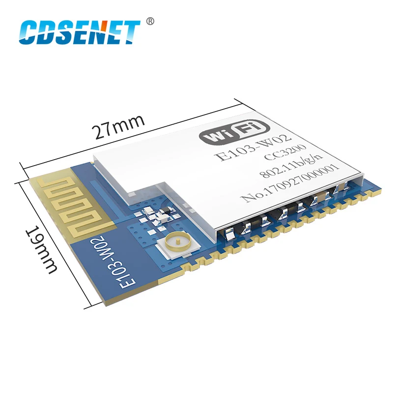 Módulo Wifi CC3200 2,4 GHz CDSENET E103-W02 SMD Rf transceptor 2,4 Ghz Wifi transmisor receptor para antena PCB