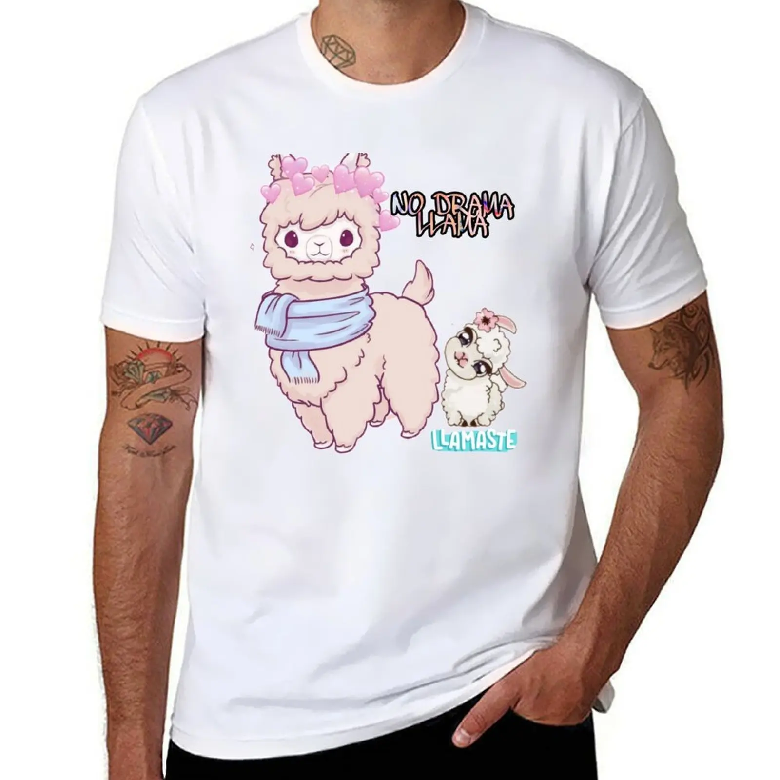 

No Drama llama T-Shirt man t shirt summer t shirts for man graphic funny T-Shirt