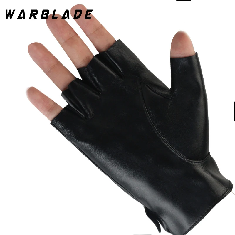 New Halloween PU Leather Waterproof  Fingerless Gloves Female Half Finger Driving Cycling Women Fashion Punk Gloves Dance Gloves