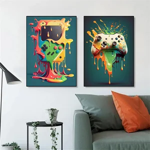Classic Color Game Handle Wall Art Poster, Pop Fashion, Boy, Esports, Room Decoration, Canvas Painting, Murals Prints, Photos Gifts 6 Main Sales Gamer Decorative Frame - №3