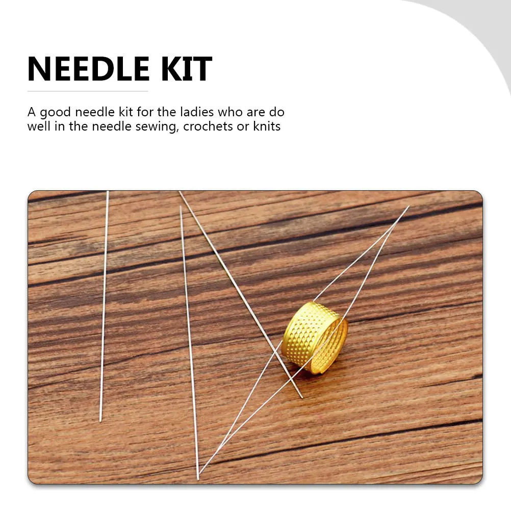 

1 set Beading Needles Set Stainless Steel Plastic Clear Bottle For Sewing Crochet Knit Crafts Jewelry Making Thread Beads