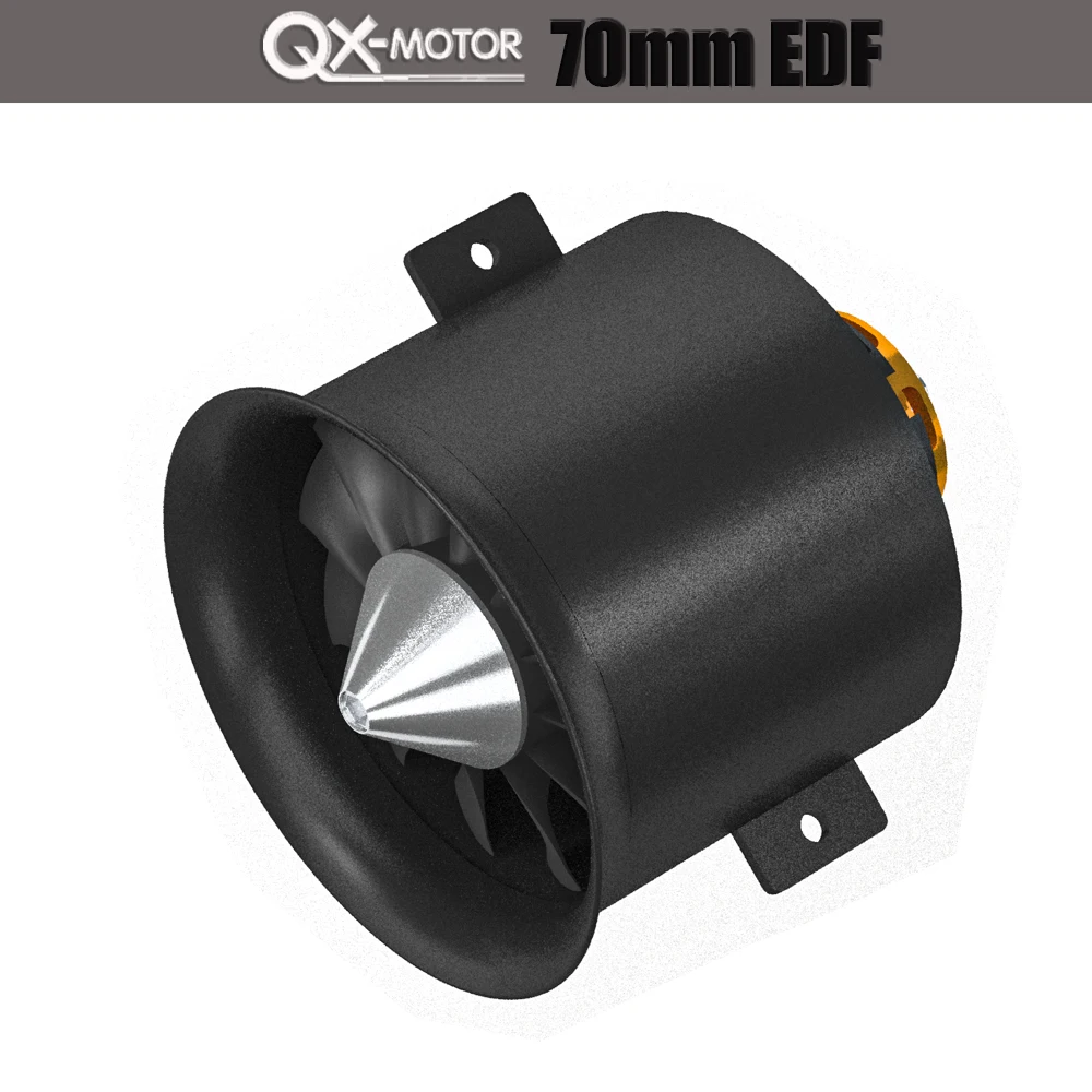มอเตอร์ QX-MOTOR รุ่น QF-3027 CW/CCW 2200KV ขนาด 70 มม. EDF สำหรับโดรนเฮลิคอปเตอร์แบบหลายใบพัด RC อะไหล่เครื่องบินปีกตรึง ใบพัด 12 ใบ มอเตอร์ไร้แปรงถ่านแบบพัดลมดูดอากาศ