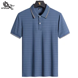 polo shirt men L-6XL 7XL 8XL Summer new high quality mens short-sleeved polo shirt Ice silk Men's business casual polo shirt 768