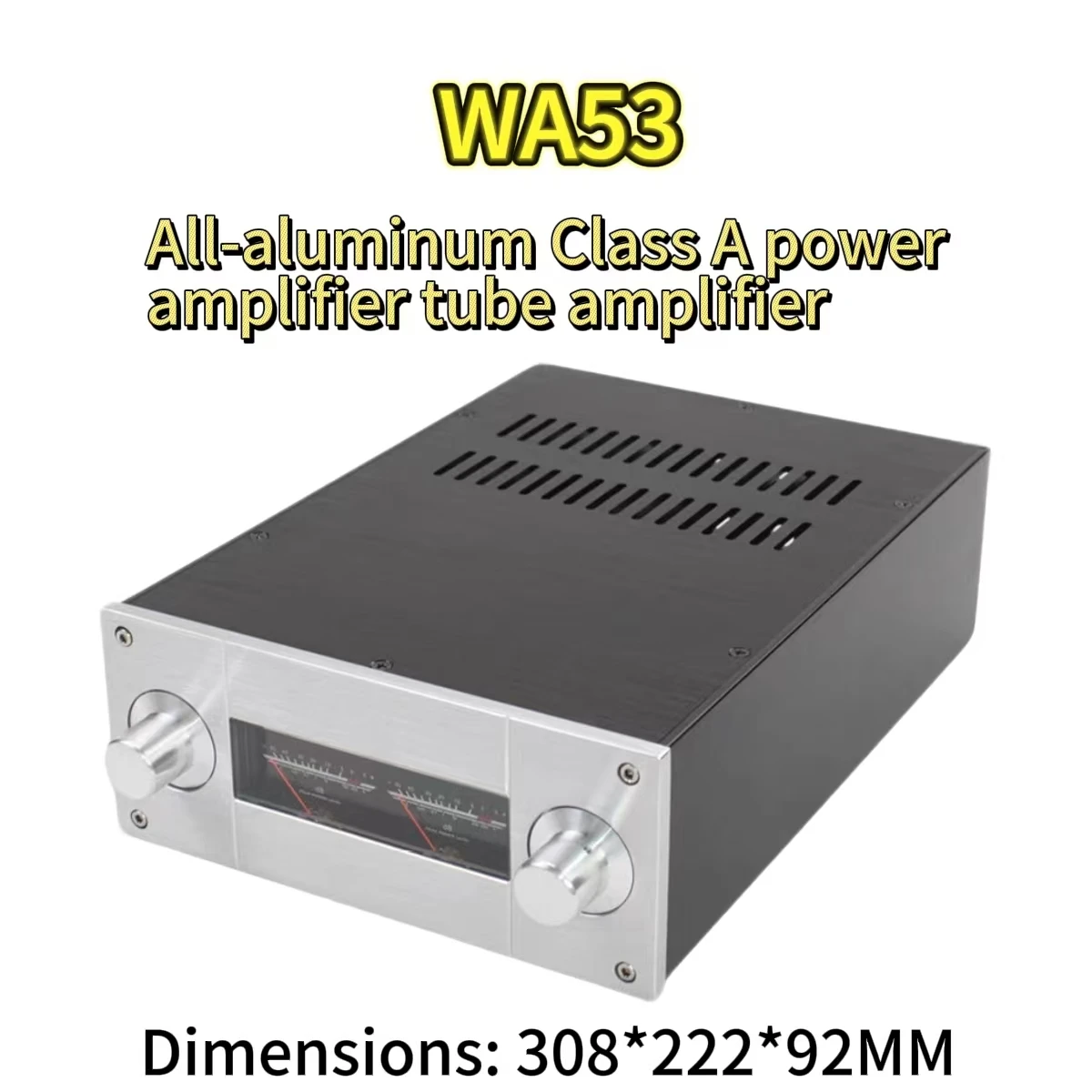 

WA53 All-aluminum Class A pre-amplifier high-quality power amplifier chassis shell (excluding meter head)