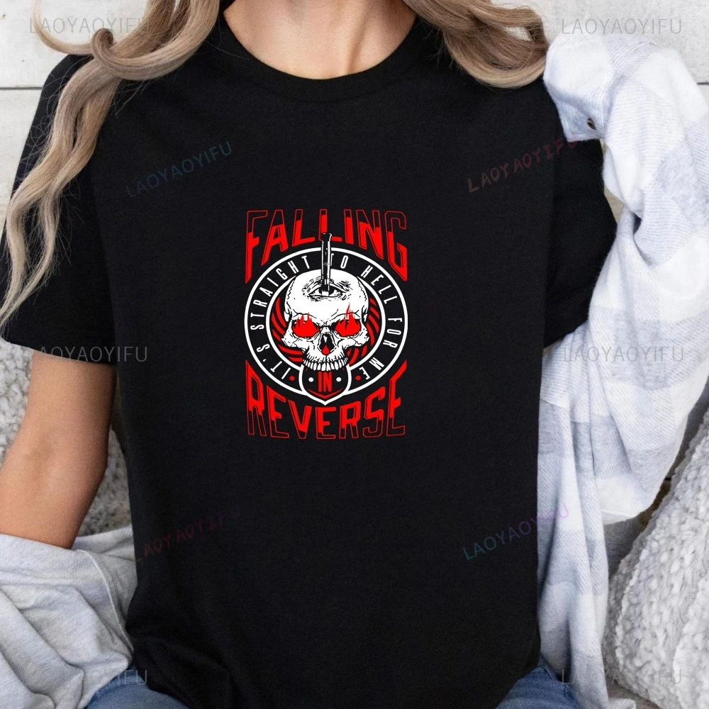 

New Falling in Reverse Summer Y2k Trend Harajuku Short-sleeved Unisex Shirt Patterned Large T-shirt