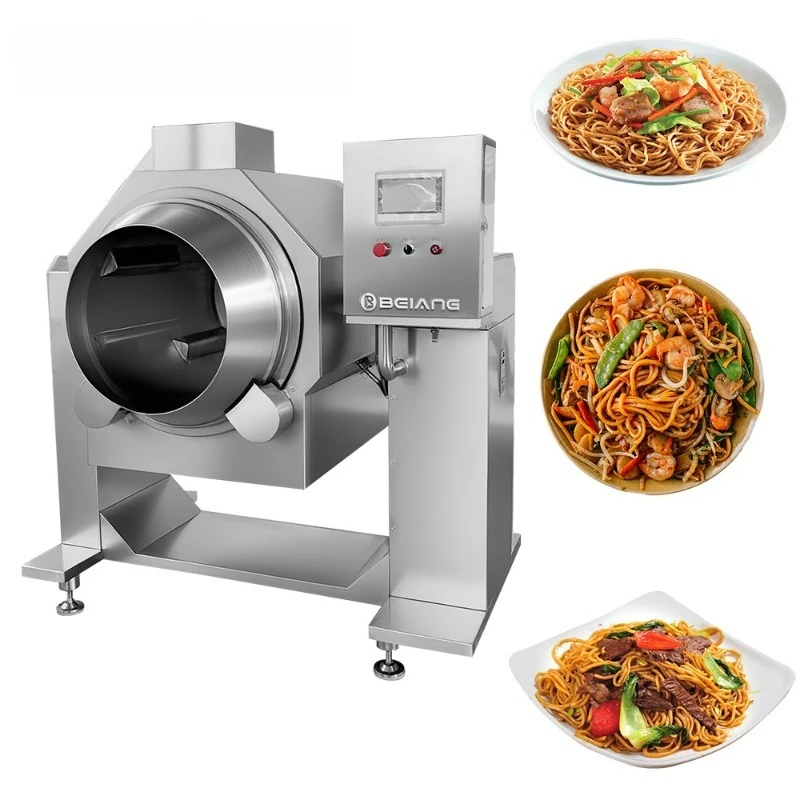 Multiple Function Efficient Commercial 360° Rotating Automatic Fried Rice Stir Fry Machine