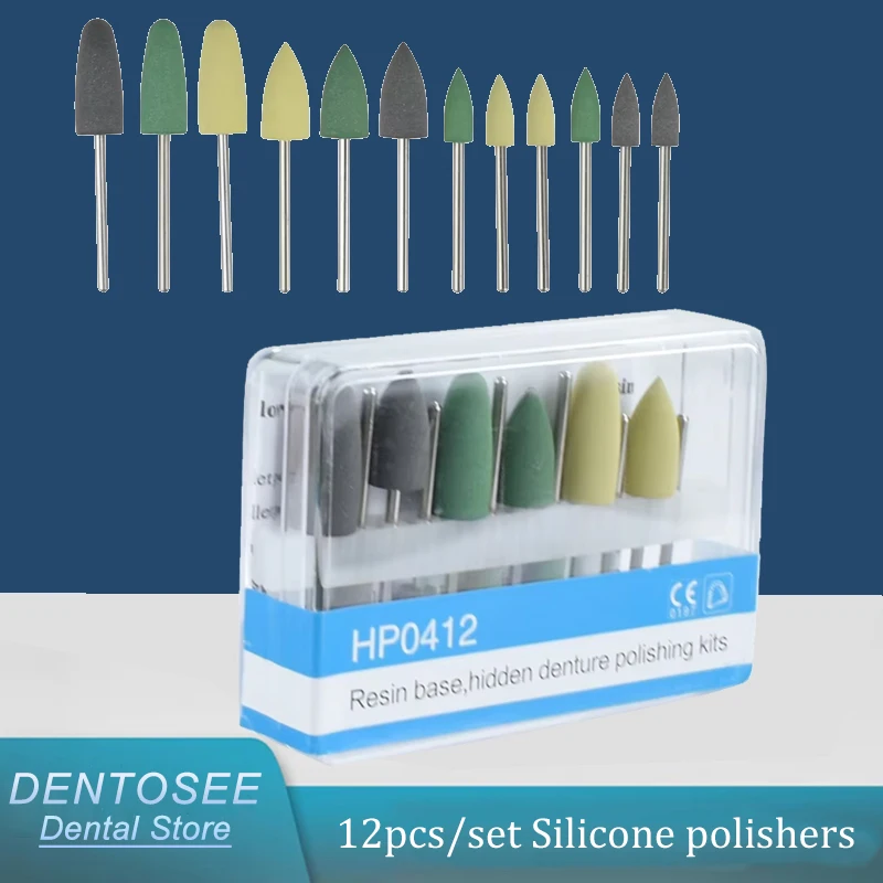 

Professional Dental Denture Polishing Kit HP0412 with Resin Base for Low-Speed Handpiece Teeth Cleaning Dentist Tools